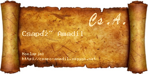 Csapó Amadil névjegykártya
